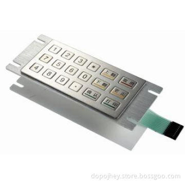 Waterproof and Vandalproof Stainless Metal Keypad with RS23